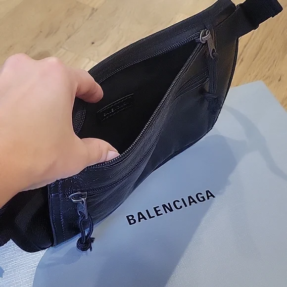 Balenciaga leather fanny pack/cross body